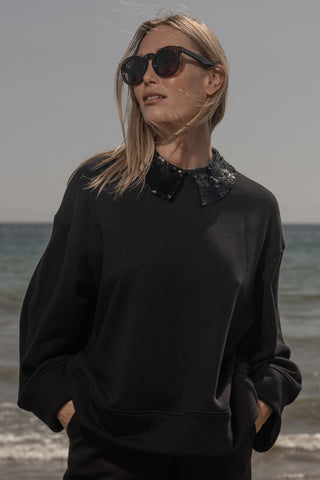 Edie Sweatshirt - Black & Onyx