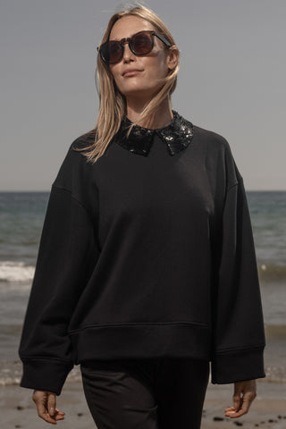 Edie Sweatshirt - Black & Onyx