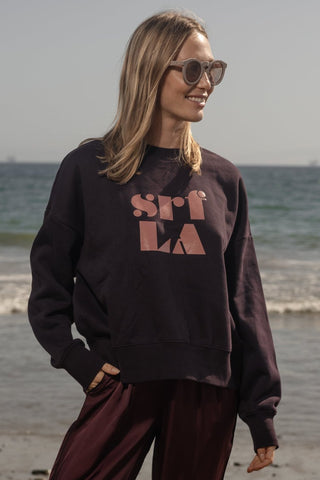 70's SRF LA Heavy Crewneck - Burgundy