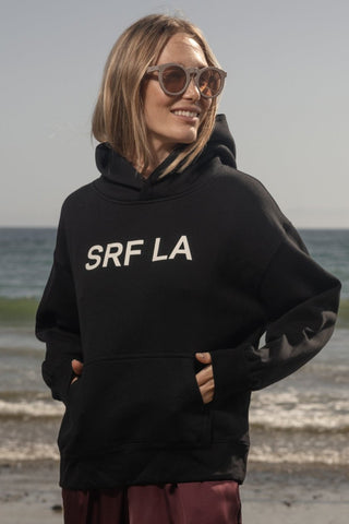 SRF LA Classic Hoodie - Ivory on Black