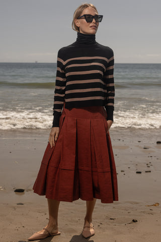 Maritime Turtleneck - Black Stripe