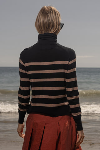 Maritime Turtleneck - Black Stripe