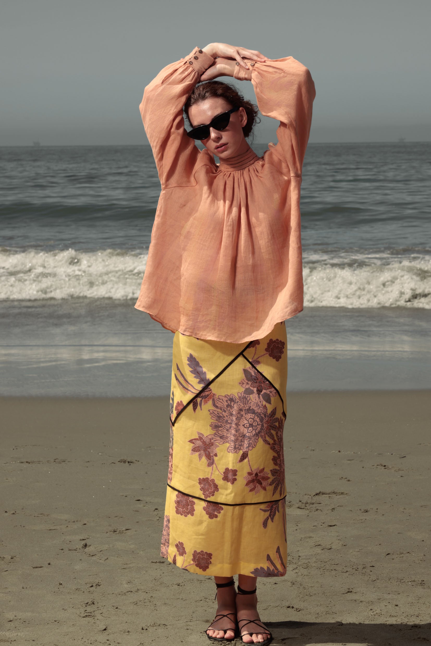 Verse Top - Sunrise Tissue Linen - Heidi Merrick