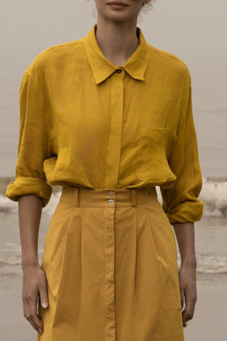 JJ Shirt - Jaune Linen