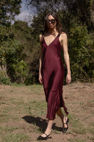 Marion Slip Dress - Burgundy