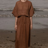 Mojave Top - Clay Tissue Linen - Heidi Merrick