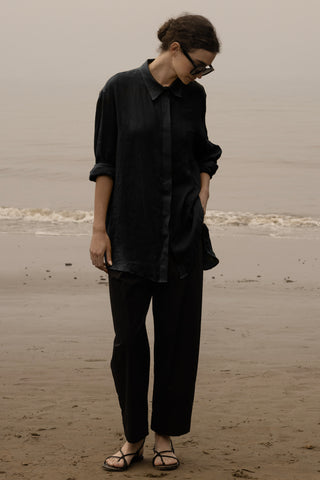 JJ Shirt - Noir Tissue Linen