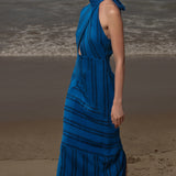 Aurora Dress - Blue Moroccan Stripe