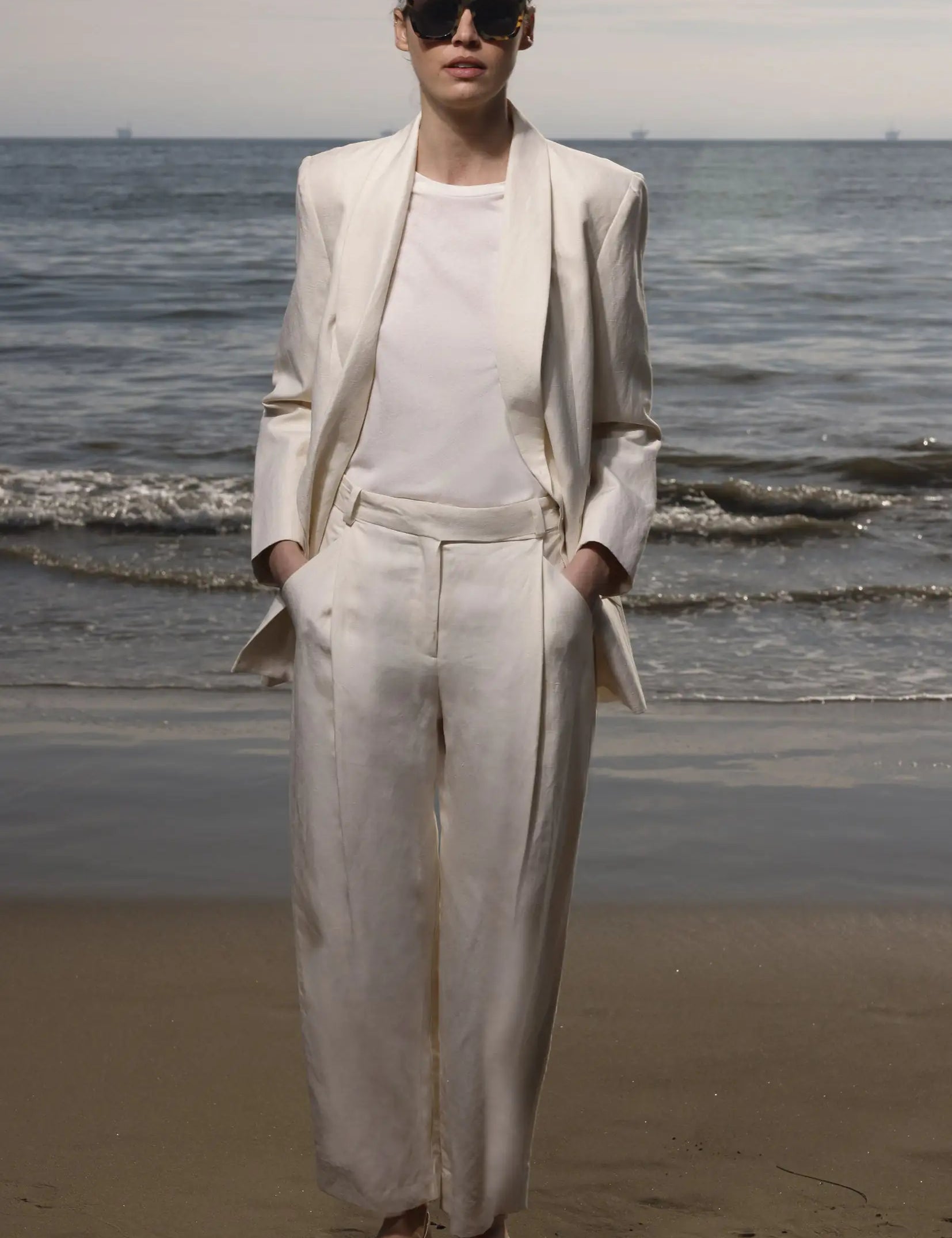 Baptise Pant - Ivory Linen - Heidi Merrick