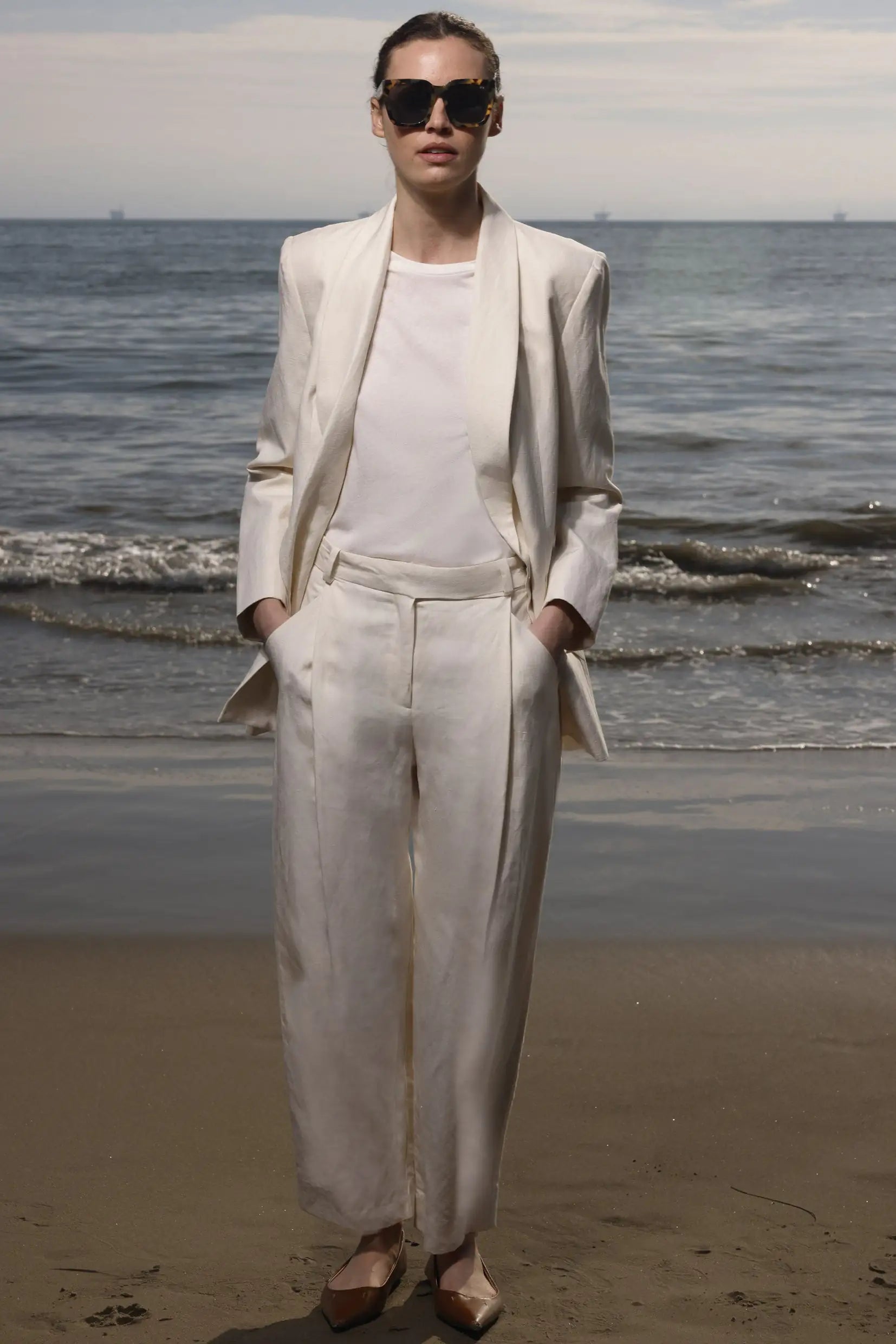 Baptise Pant - Ivory Linen - Heidi Merrick