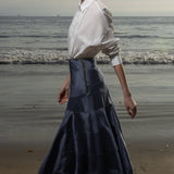Gale Skirt - Blue Moire - Heidi Merrick