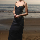 Gia Dress - Black Linen - Heidi Merrick
