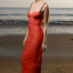 Gia Dress - Vermilion Linen - Heidi Merrick