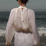 Verse Top - Ivory Tissue Linen - Heidi Merrick