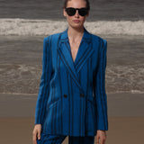 Mars Blazer - Blue Moroccan Stripe