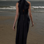 Ginger Dress - Noir Silk & Hemp - Heidi Merrick
