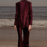 Mars Blazer - Burgundy Velvet - Heidi Merrick