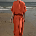 Mojave Top - Vermilion Tissue Linen - Heidi Merrick