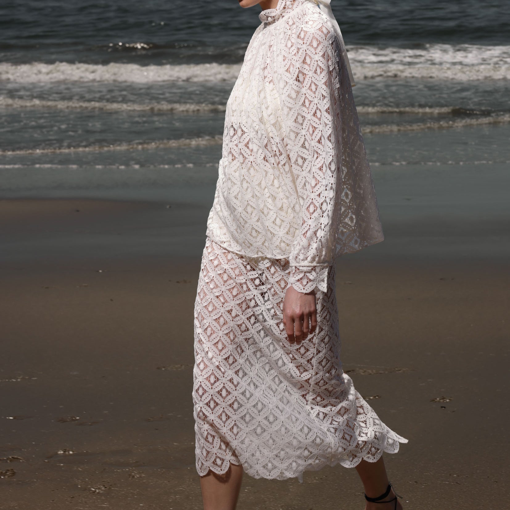 Tara Skirt - Clair de Lune Lace - Heidi Merrick
