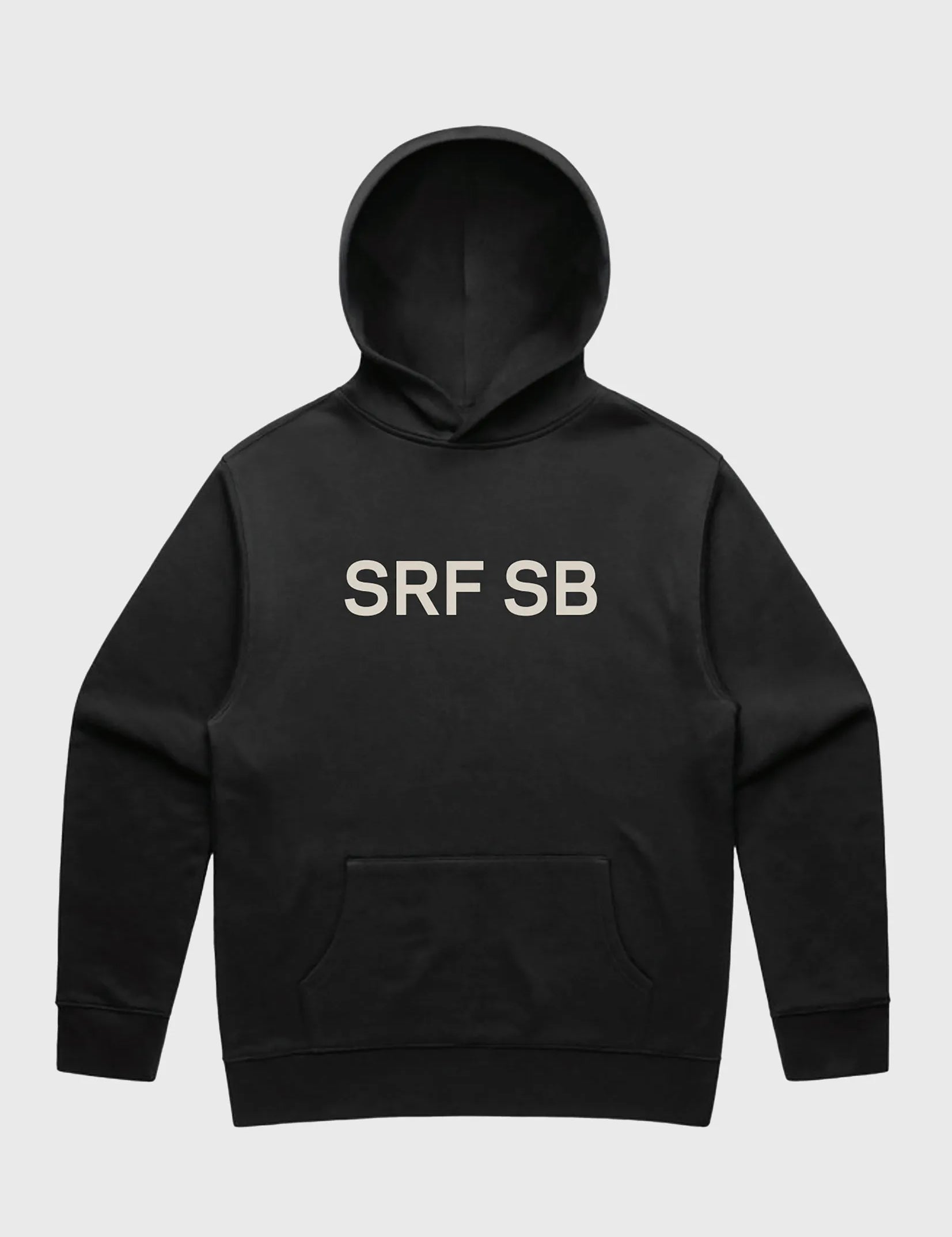 SRF SB Unisex Hoodie - Cream on Black - Heidi Merrick