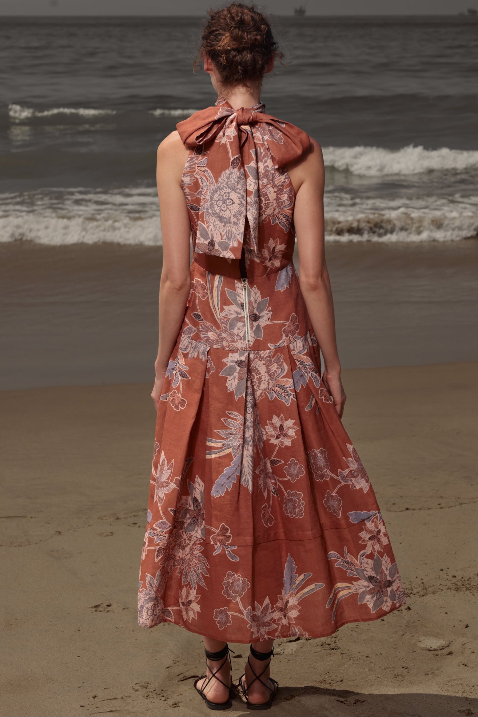 Ginger Dress - Orange Batik - Heidi Merrick