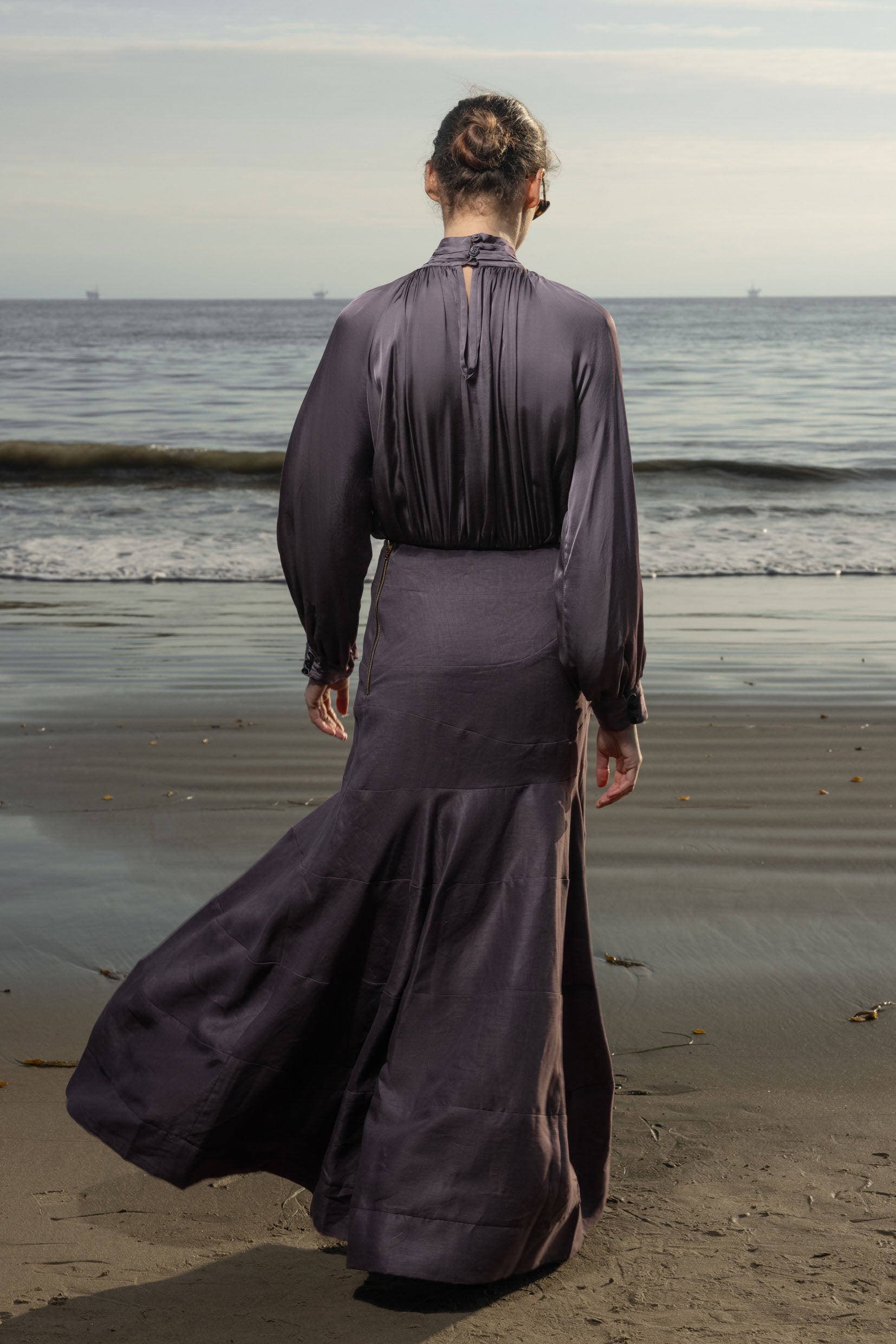 Gale Skirt - Lavender Linen - Heidi Merrick