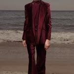 Alix Pant - Burgundy Velvet - Heidi Merrick
