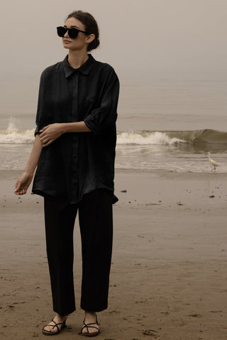 JJ Shirt - Noir Tissue Linen