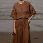 Mojave Top - Clay Tissue Linen - Heidi Merrick