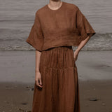 Mojave Top - Clay Tissue Linen - Heidi Merrick