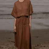 Mojave Top - Clay Tissue Linen - Heidi Merrick