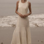 Windsor Gown - Ivory Silk Noil - Heidi Merrick