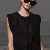 Prose Tank - Jacquard Gingham - Heidi Merrick