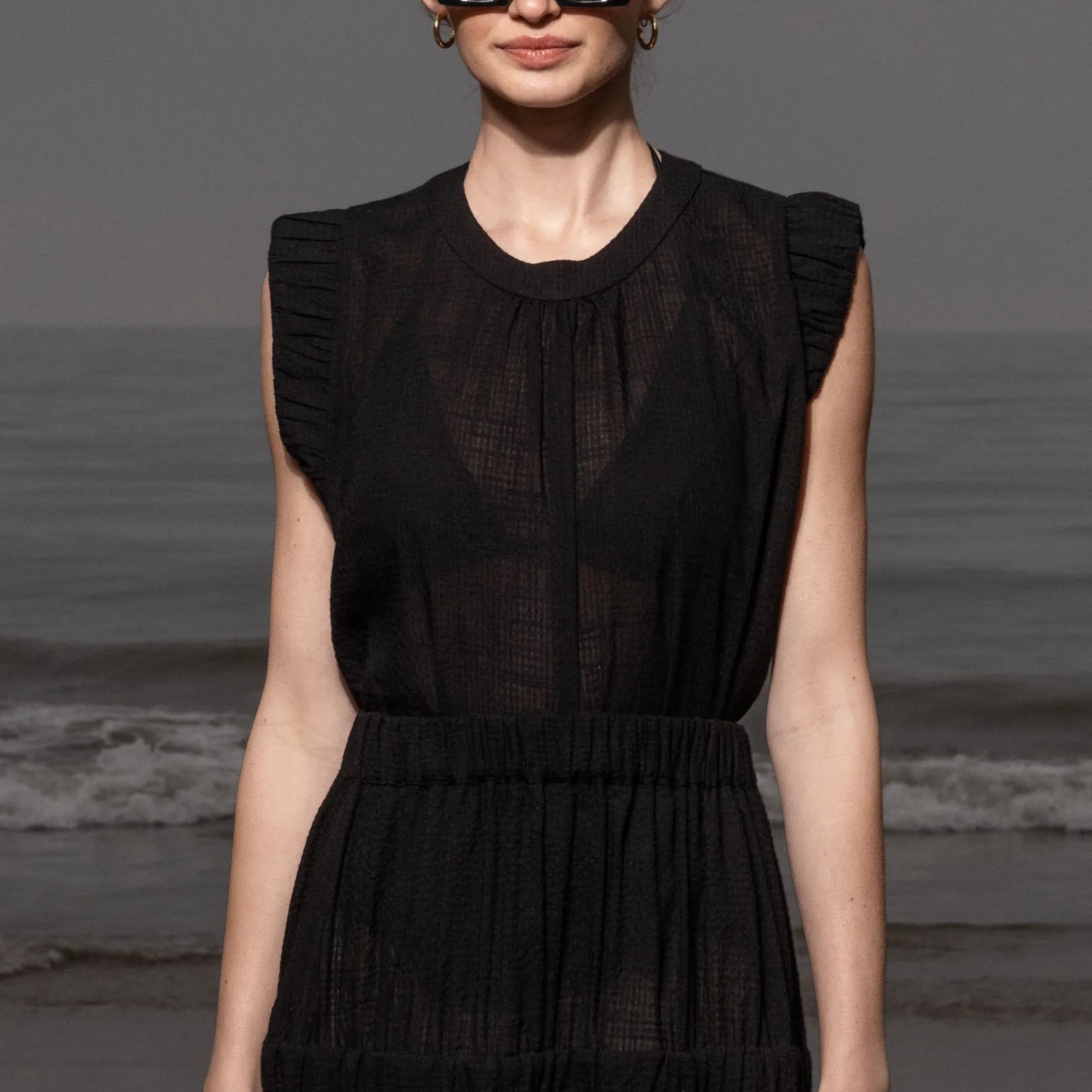 Prose Tank - Jacquard Gingham - Heidi Merrick