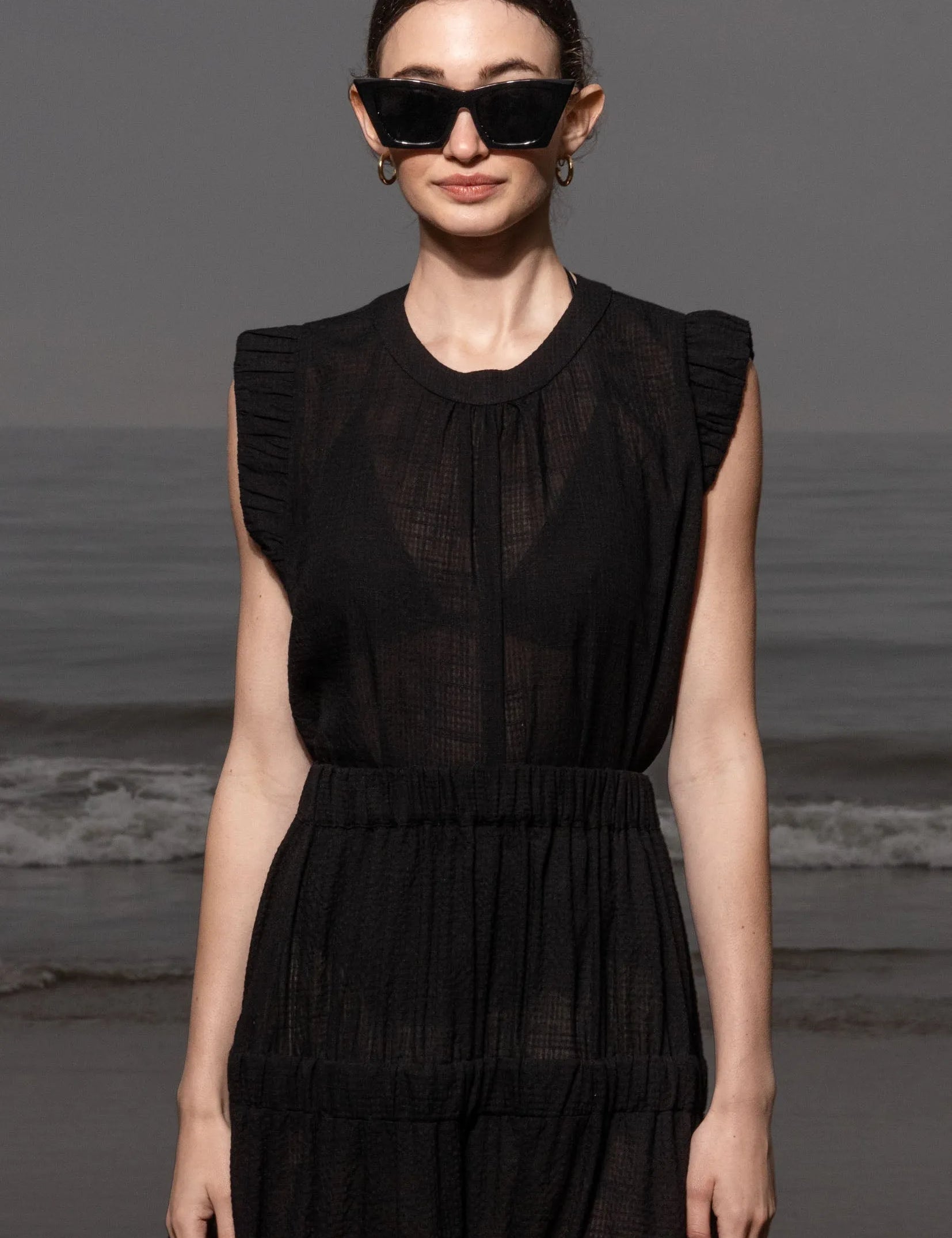 Prose Tank - Jacquard Gingham - Heidi Merrick