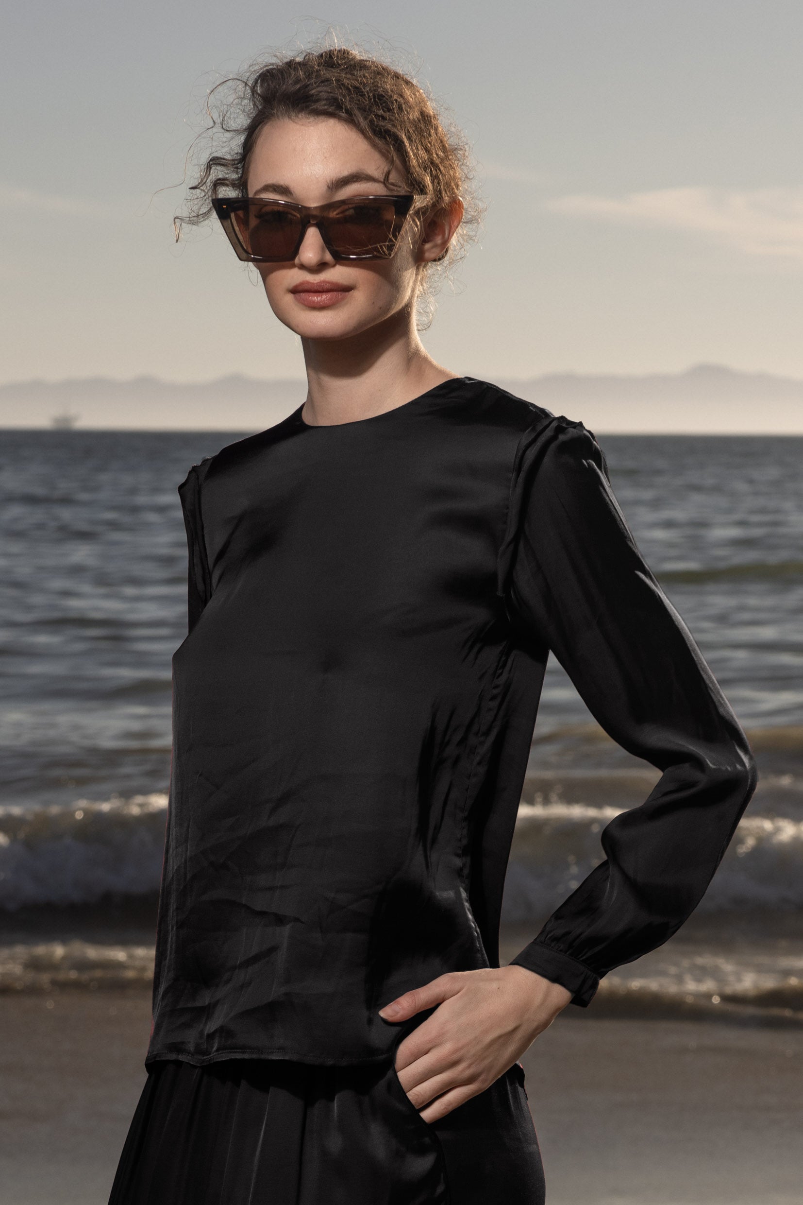 Toile Top - Noir - Heidi Merrick