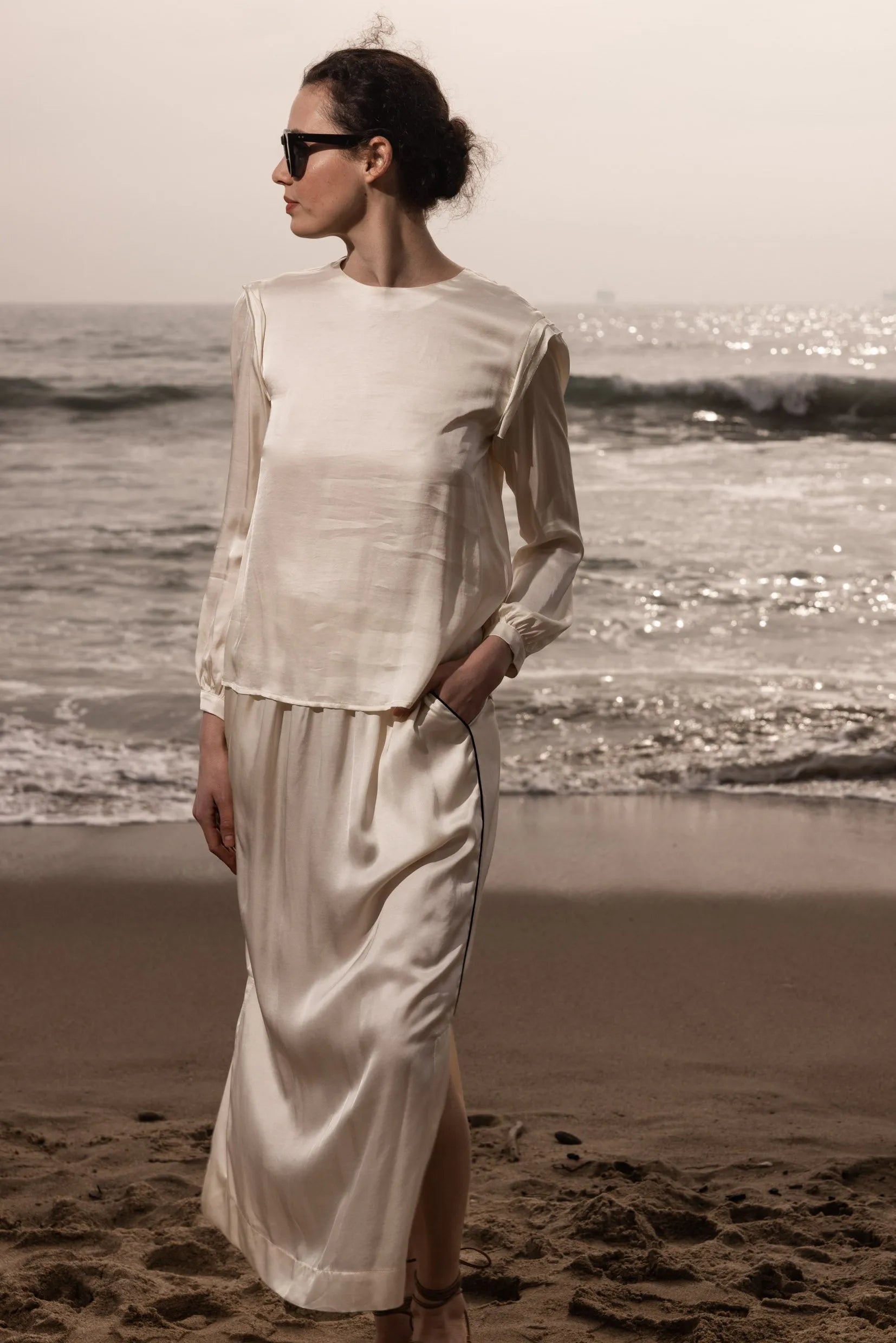 Maeve Skirt - Ivory - Heidi Merrick