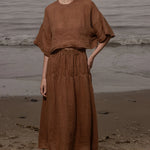 Mojave Top - Clay Tissue Linen - Heidi Merrick