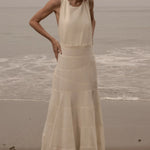 Windsor Gown - Ivory Silk Noil - Heidi Merrick