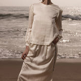 Maeve Skirt - Ivory - Heidi Merrick