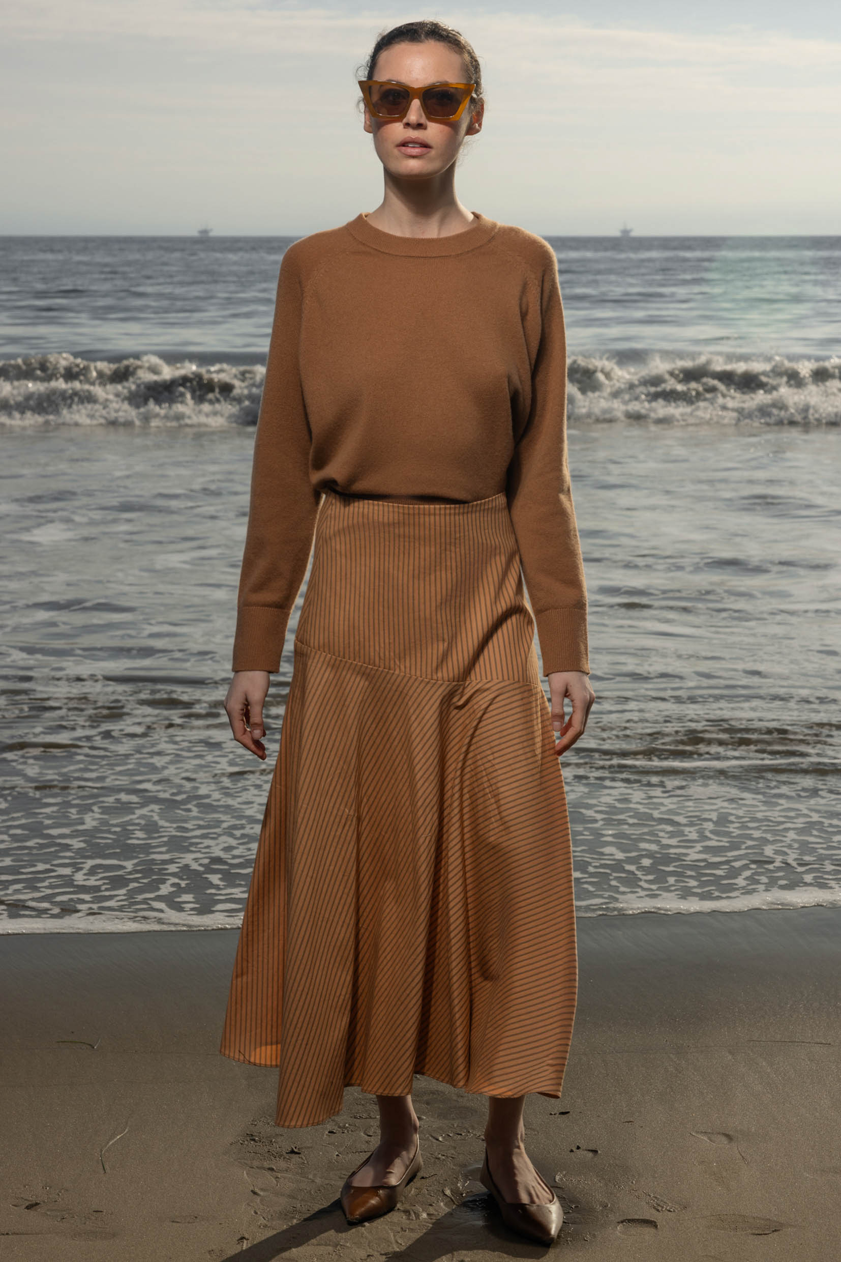 Kite Skirt - Ticking Stripe - Heidi Merrick