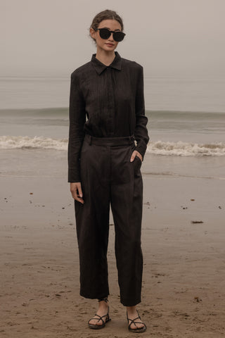 Baptise Pant - Noir Silk & Hemp