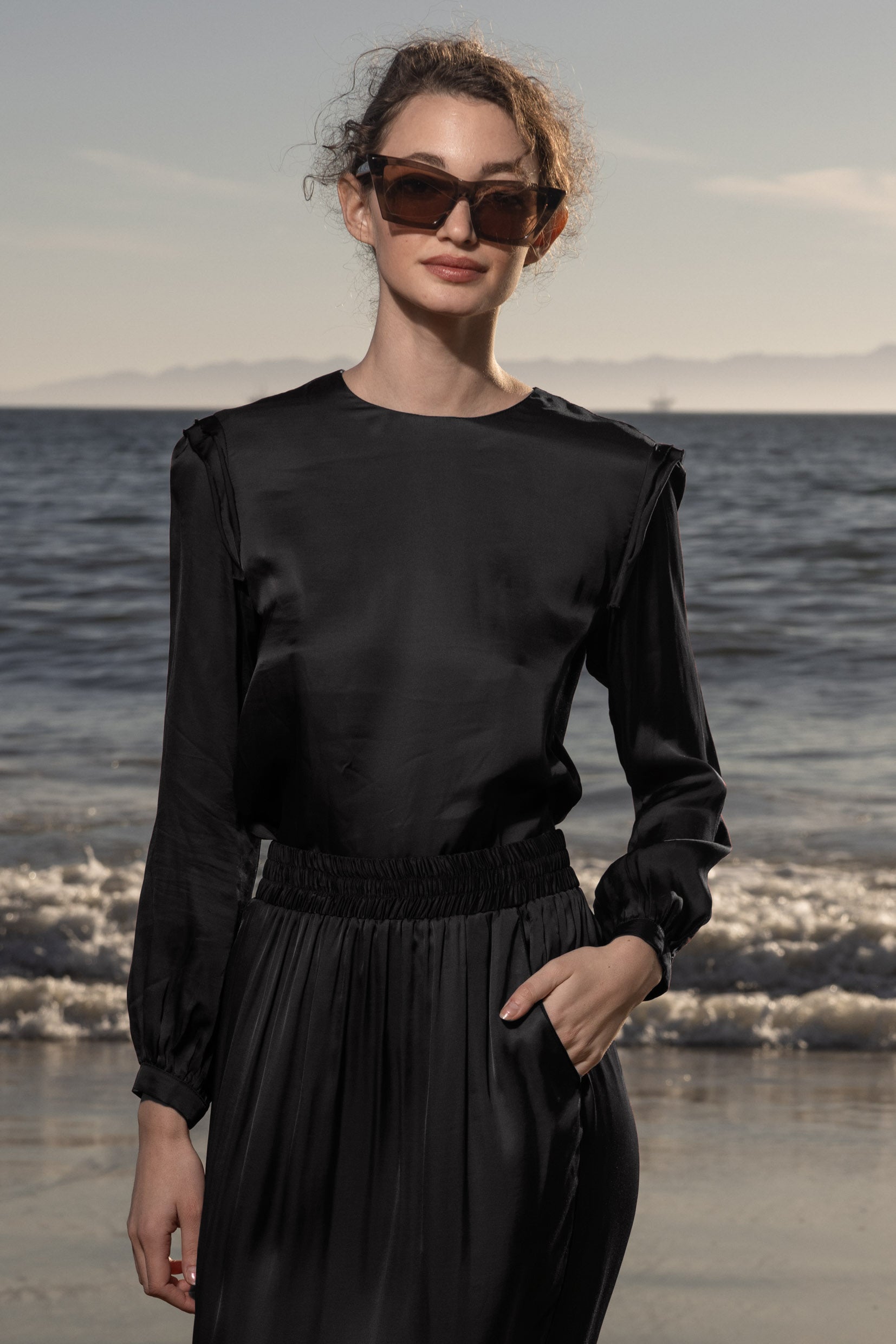 Toile Top - Noir - Heidi Merrick