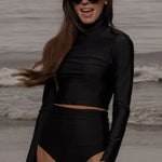 Aegean Rashguard - Black - Heidi Merrick