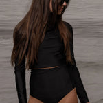 Aegean Rashguard - Black - Heidi Merrick