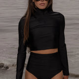 Aegean Rashguard - Black - Heidi Merrick