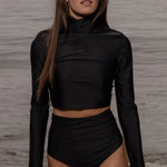 Aegean Rashguard - Black - Heidi Merrick