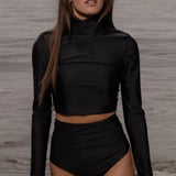 Aegean Rashguard - Black - Heidi Merrick