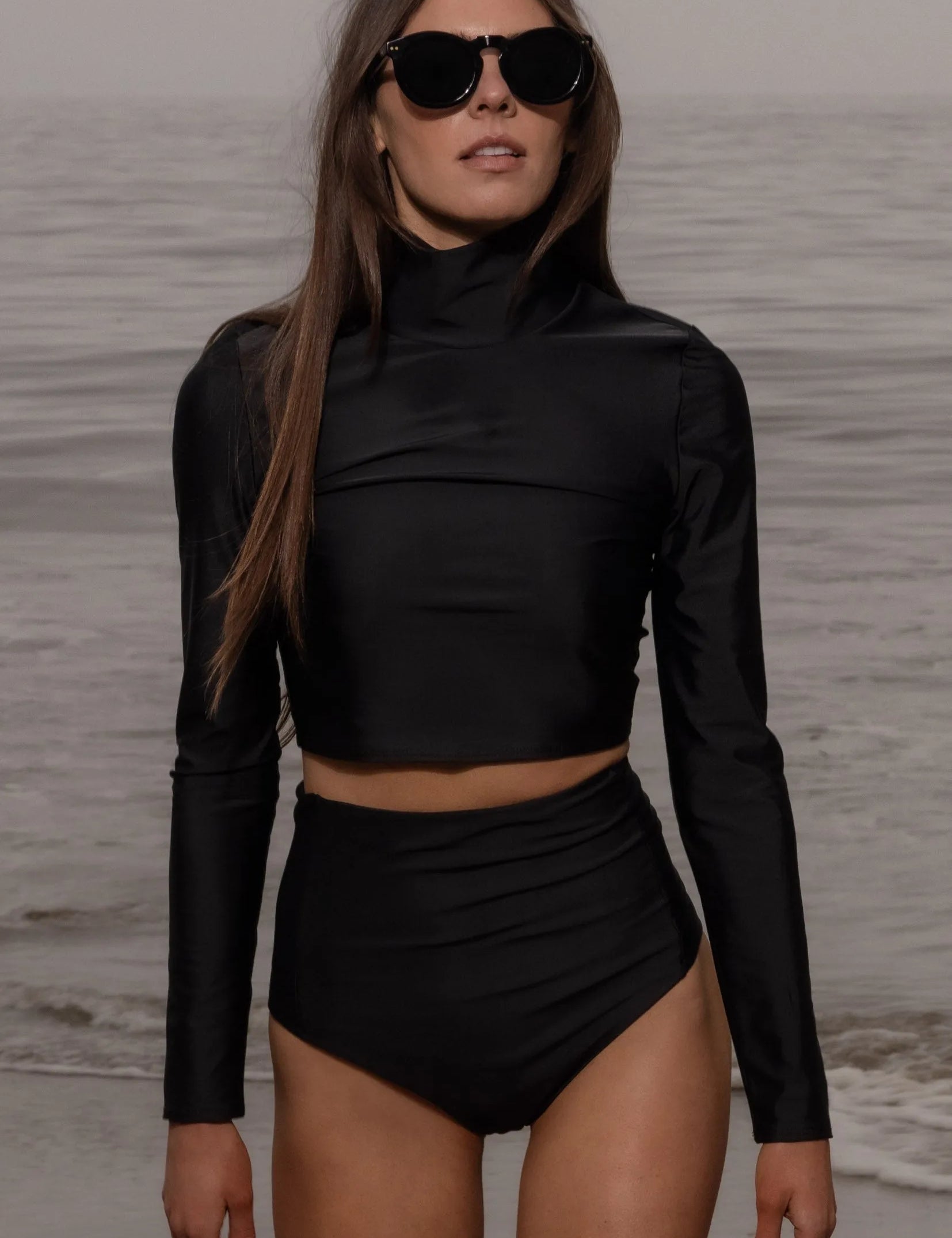 Aegean Rashguard - Black - Heidi Merrick