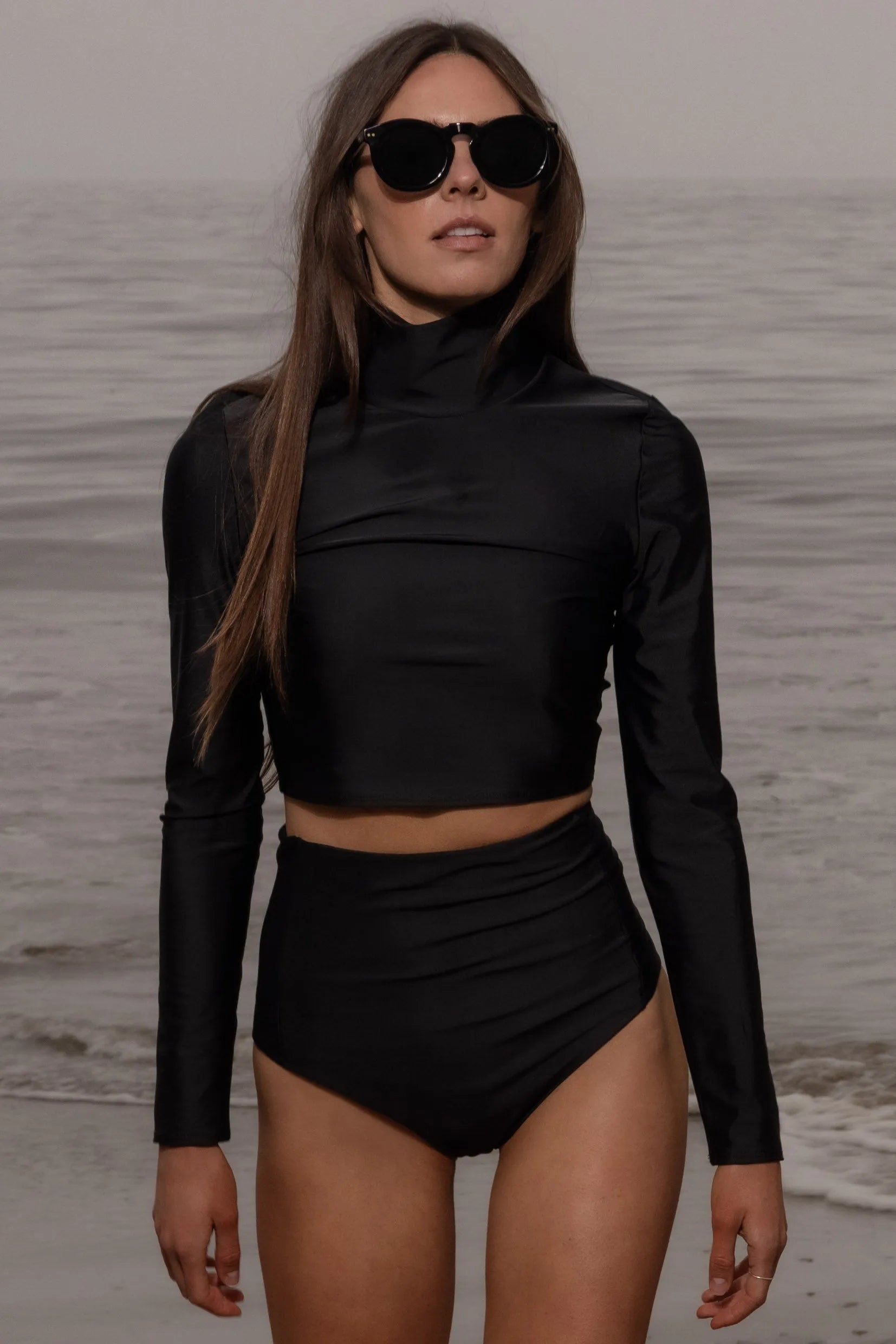 Aegean Rashguard - Black - Heidi Merrick